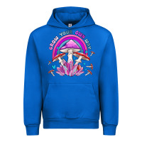 Cobalt grow your own way crystal and mushroom Urban Hoodie - MaliasSmallBusiness