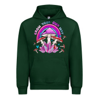 Forest Green grow your own way crystal and mushroom Urban Hoodie - MaliasSmallBusiness