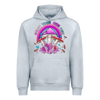 Heather Grey grow your own way crystal and mushroom Urban Hoodie - MaliasSmallBusiness