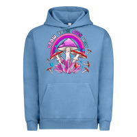 Pigment Pebble Blue grow your own way crystal and mushroom Urban Hoodie - MaliasSmallBusiness