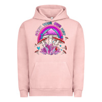 Pigment Salmon grow your own way crystal and mushroom Urban Hoodie - MaliasSmallBusiness