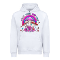 White grow your own way crystal and mushroom Urban Hoodie - MaliasSmallBusiness