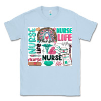 Dusty Blue nurse life Classic Tee - Zillion Design Studio