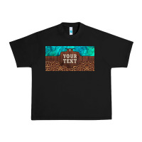 Black preview custom name turquoise stone leopard bull skull license plate Urban Heavy Tee - Artiststas