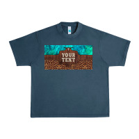Midnight Navy preview custom name turquoise stone leopard bull skull license plate Urban Heavy Tee - Artiststas