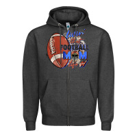 Charcoal Heather livin' that football mom life Zipper Hoodie - Zillion Design Studio