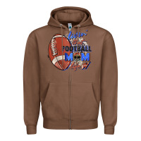 Chestnut livin' that football mom life Zipper Hoodie - Zillion Design Studio