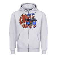 Heather Grey livin' that football mom life Zipper Hoodie - Zillion Design Studio