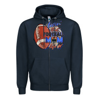Navy livin' that football mom life Zipper Hoodie - Zillion Design Studio