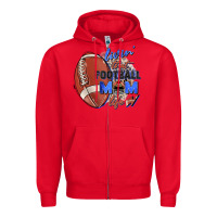 Red livin' that football mom life Zipper Hoodie - Zillion Design Studio