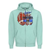 Seafoam livin' that football mom life Zipper Hoodie - Zillion Design Studio