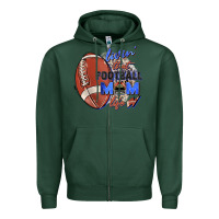 Sports Green livin' that football mom life Zipper Hoodie - Zillion Design Studio