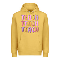 Antique Gold teach teach varsity Premium Hoodie - MaliasSmallBusiness