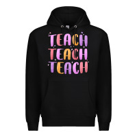 Black teach teach varsity Premium Hoodie - MaliasSmallBusiness