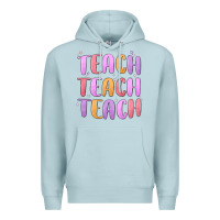 Blue Mist teach teach varsity Premium Hoodie - MaliasSmallBusiness