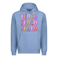 Colony Blue teach teach varsity Premium Hoodie - MaliasSmallBusiness