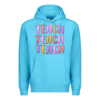 Ocean Blue teach teach varsity Premium Hoodie - MaliasSmallBusiness