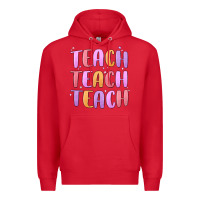 Red teach teach varsity Premium Hoodie - MaliasSmallBusiness
