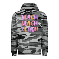 Slate Camo teach teach varsity Premium Hoodie - MaliasSmallBusiness