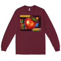 Burgundy teacher Long Sleeve Tee - texasbilliewilder