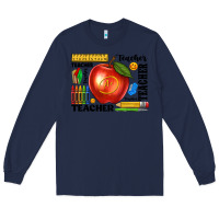 Navy teacher Long Sleeve Tee - texasbilliewilder