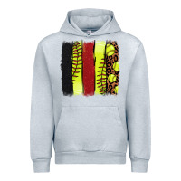 Heather Grey softball brushstroke Urban Hoodie - NancyCooperArtShop