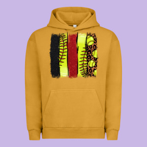 Softball Brushstroke Urban Hoodie Designed By Nancycooperartshop