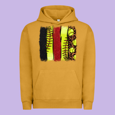 Softball Brushstroke Urban Hoodie Designed By Nancycooperartshop