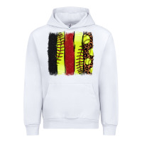 White softball brushstroke Urban Hoodie - NancyCooperArtShop