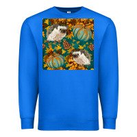 True Royal hedgehog and pumpkins seamless pattern Premium Sweatshirt - BundleAndBundleShop