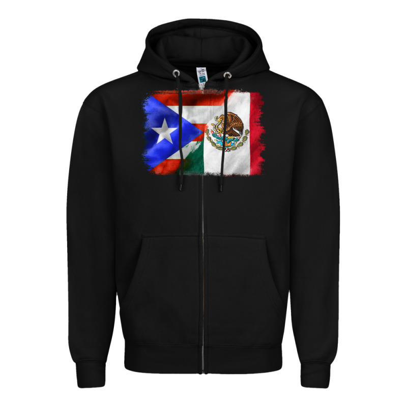 Mexico And Puerto Rico Zipper Hoodie by CTS Tumbler Store | Teevron