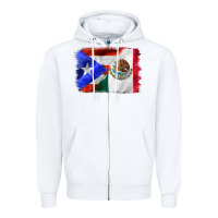 White mexico and puerto rico Zipper Hoodie - CTS Tumbler Store