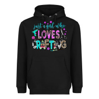 Black just a girl who loves crafting Heavyweight Hoodie - AdoDesignShop