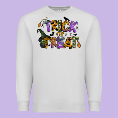 Trick Or Treat Premium Sweatshirt Designed By Bundleandbundleshop