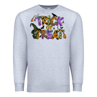 Heather Grey trick or treat Premium Sweatshirt - BundleAndBundleShop