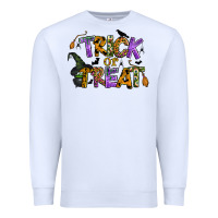 White trick or treat Premium Sweatshirt - BundleAndBundleShop