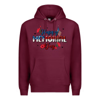 Burgundy happy memorial day Premium Hoodie - MaliasSmallBusiness