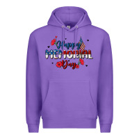Purple happy memorial day Premium Hoodie - MaliasSmallBusiness