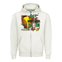 Oatmeal Heather livin' that softball mom life Zipper Hoodie - Zillion Design Studio