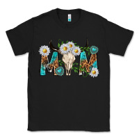 Black mom with bull skull Classic Tee - texasbilliewilder