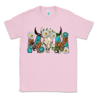 Bubblegum Pink mom with bull skull Classic Tee - texasbilliewilder