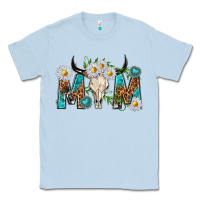 Dusty Blue mom with bull skull Classic Tee - texasbilliewilder