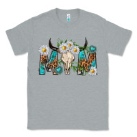 Heather Grey mom with bull skull Classic Tee - texasbilliewilder