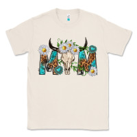 Natural mom with bull skull Classic Tee - texasbilliewilder