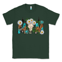 Sports Green mom with bull skull Classic Tee - texasbilliewilder