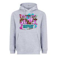 Heather Grey eat sleep craft repeat Heavyweight Hoodie - AdoDesignShop