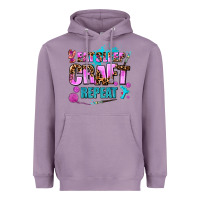Lavender eat sleep craft repeat Heavyweight Hoodie - AdoDesignShop