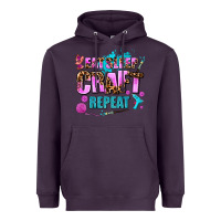 Plum eat sleep craft repeat Heavyweight Hoodie - AdoDesignShop