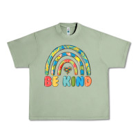 Oil Green be kind autism Urban Heavy Tee - MaliasSmallBusiness