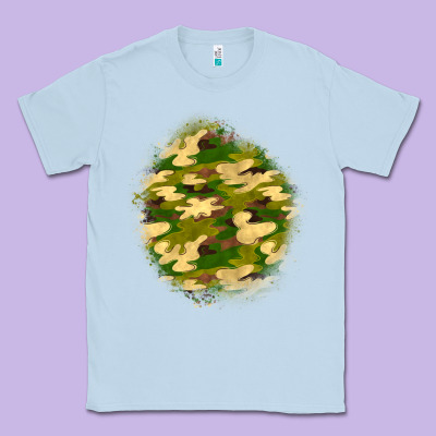 Camouflage Patch Classic Tee Designed By Bundleandbundleshop